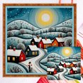 thumbnail image 1 of Hilo algodón ecológico bordado 14CT 2 hebras tela blanca 40*40cm kit serie paisaje punto cruz Wdftyju, 1 of 9