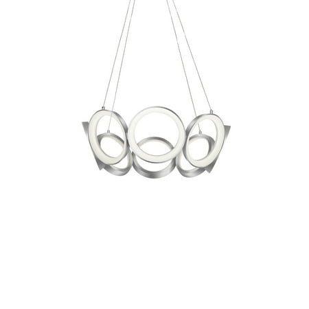 

Kuzco Lighting Ch94824 Oros 8 Light 24 Wide Led Abstract Ring Chandelier - Silver