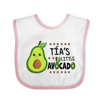 Inktastic Tía's Little Avocado with Cute Baby Avocado Boys or Girls Baby Bib