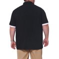 thumbnail image 3 of INSPIRE CHIC Men's Big & Tall Short Sleeve Office Soft Knitted Business Polo Shirt XL Black, 3 of 4