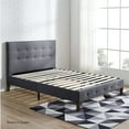 thumbnail image 3 of DeCoro Seattle Modern Tufted Upholstered Platform Bed | Headboard and Wood Frame with Wood Slat Support, Queen, Peyton Steel, 3 of 11