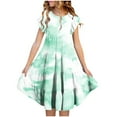 thumbnail image 1 of LOVZFMLL Mode Printemps et Été Robe Chemise à Manches Courtes Robe Col en V, 1 of 4