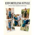 thumbnail image 6 of Short Sleeve Summer Maternity Dress for Woman Ruched Pregnancy Clothes, 6 of 7