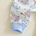thumbnail image 6 of Sgkm Infant Girl Outfits 4t Girl Easter Clothes Easter Egg Print Sweatshirt and Carrot Sweatpant Toddler Baby Graphic Outfit, 6 of 7