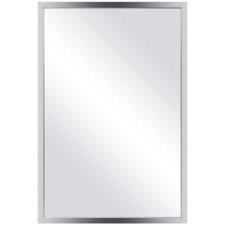 mirror stainless steel frame costway rectangular floating glass