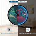 thumbnail image 5 of Indoor 12' Voice-Activated Luminous Decoration Wall Clock With LED Night Light Elegant Red Peacock, 5 of 8