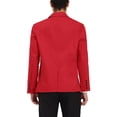 thumbnail image 3 of INSPIRE CHIC Men's Suit Jacket Notched Lapel Long Sleeve Single Vent Back One-Button Blazer 34 Dark Red, 3 of 6