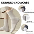 thumbnail image 6 of LDU Men's Crew Socks with Non-Slip Sole, Solid Color Cotton Athletic Socks with Moisture-Wicking for Sports & Daily Use, 6 Pairs, 6 of 7