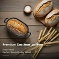 thumbnail image 2 of Cast Iron Loaf Pan with Lid-Bread Baking Pan for Sourdough,Pre-Seasoned Oval Dutch Oven, 9 x 5-4/5 Inch Loaf Pans for Homemade,Heavy Duty with Even Heating, 2 of 6