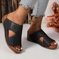 thumbnail image 2 of DAFEI Summer Leisure and Comfortable Wedge Heel Thick Bottom Hollow Open Toe Breathable Sandals Slippers, 2 of 8