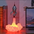 thumbnail image 4 of Amdohai 3D Printing Rocket Desk Lamp Bedside Table Lamp Warm LED Night Light USB Rechargeable Home Decoration Adult Kids Gift, 4 of 8