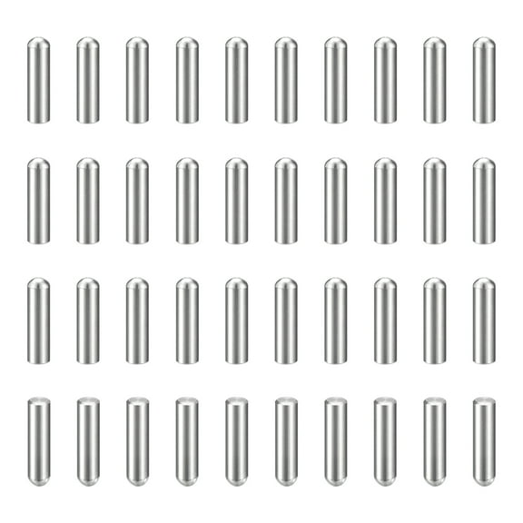 70Pack 3.5mm x 14mm Dowel Pins, 304 Stainless Steel Round Head Pin, Silver