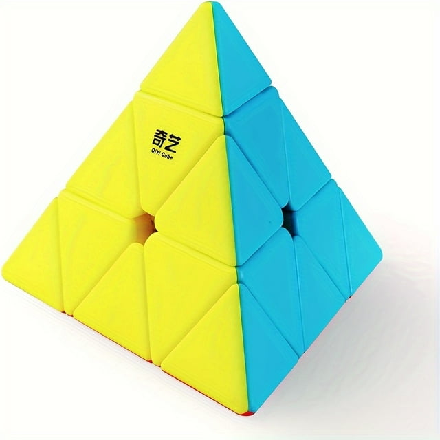 D-FantiX QYTOYS Qiming Pyramid Speed Cube Stickerless Triangle Cube 3x3 Puzzle