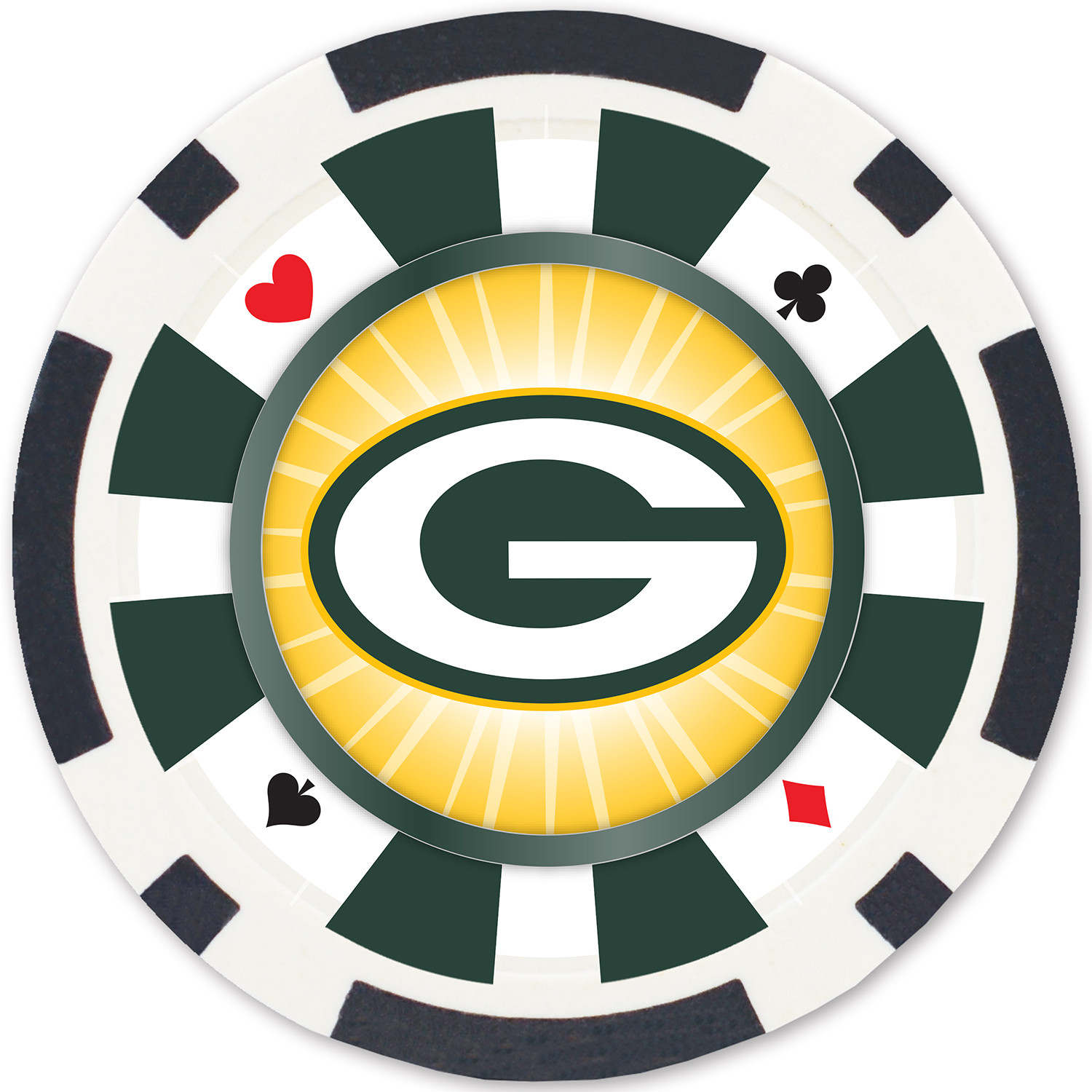 MasterPieces Casino Style 100 Piece Poker Chip Set - NFL Green Bay Packers - image 3 of 6