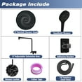 thumbnail image 7 of 10" Black Rain Shower Head with Handheld Spray Rainfall Showerhead with 6 Settings Hand Held Shower Built-in Power Wash for Cleaning + 12" Shower Head Extension Arm,79" Shower Hose, 7 of 7