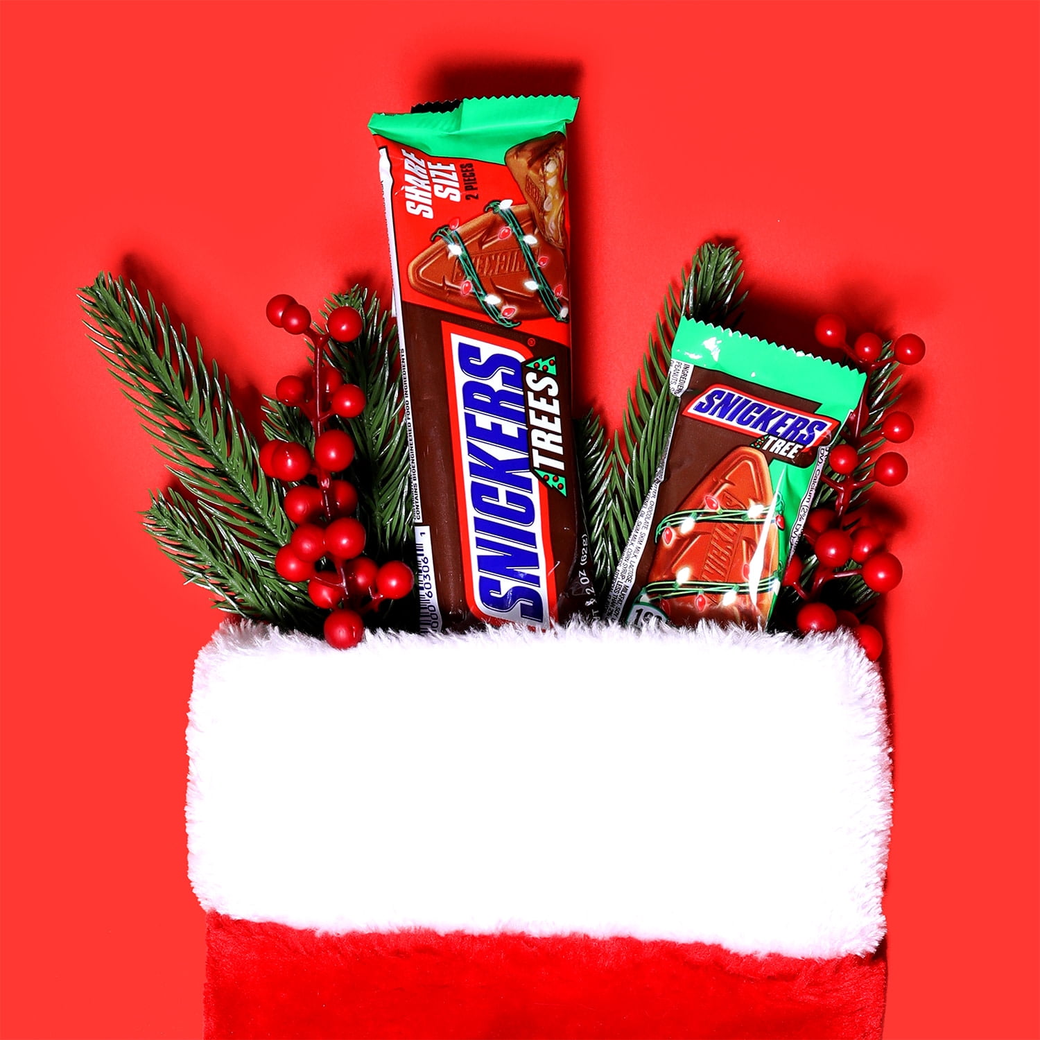 (2 pack) Snickers Trees Chocolate Christmas Candy Bars - 6 Ct