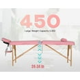 thumbnail image 4 of Portable Massage Table Foldable Massage Table Portable Lash Bed Adjustable Massage Table Carrying Case Physical Therapy Table Waxing Reiki Spa Lash Tattoo Table Facial Beauty Spa Massage Bed,Pink, 4 of 7