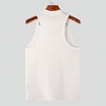 thumbnail image 4 of INCERUN Mens Sleeveless Hollow Out High Neck Knitting Cami Shirt Vests Casual Solid Tanks Tops, 4 of 4