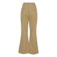 thumbnail image 3 of Yunliwuli Men's Retro Flare Pants, Solid Color Mid-Rise Trousers Casual Classic 70s Bell Bottom, 3 of 5