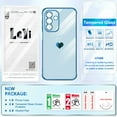 thumbnail image 7 of LeYi for Galaxy A26-5G Case: with Tempered Glass Screen Protector [2 Pcs]+ Full Camera Lens Protection,Love Heart Plating Cute Luxury Soft TPU Shockproof Case for Samsung A26 5G,Black, 7 of 7