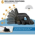 thumbnail image 3 of ABORON 2 Packs Heated Stadium Seats for Bleachers with Back Support Wide 21 Inch, Extra Portable Bleacher Seat Padded Stadium Chair, USB 3 Levels of Heat, 6 Reclining Positions, 3 of 9