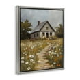 thumbnail image 3 of Stupell Industries Daisies Up Cottage Path Gray Framed Floater Canvas Wall Art, design by Franklyn Gregory, 3 of 9