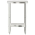 thumbnail image 6 of vidaXL Kitchen Work Table 21.7"x21.7"x33.5" Stainless Steel, 6 of 9