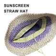 thumbnail image 3 of Sombrero de paja con circunferencia de la cabeza de 56-58 cm, sombrero de pescador con protección solar de verano para mujer, sombrero transpirable a juego con el color, 3 of 5