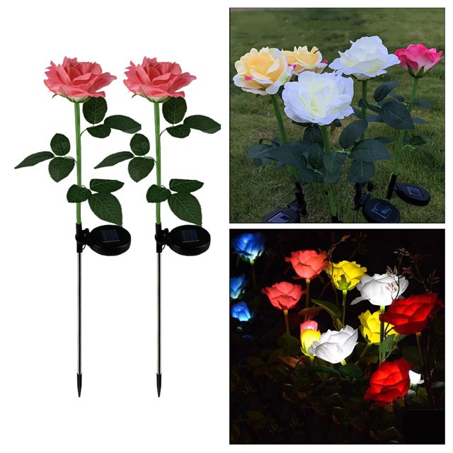 Multicolor Rosa LED luz Solar a prueba de agua para Patio trasero Sharpla Luces de césped