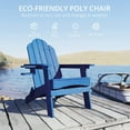 thumbnail image 5 of Dycanpo Folding Adirondack Chairs Set of 5,Fire Pit Patio Garden Chair with Cup Holder,Navy Blue, 5 of 7