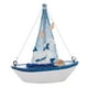 thumbnail image 1 of Barco de navegación de madera náutica Estilo Mediterráneo Retro Mini Barco De Vela Modelo Náutica # 6 # 6 Magideal Barco de navegación de madera náutica, 1 of 6