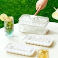 thumbnail image 4 of Double Layer Ice Maker with Storage Bin - One Click Ice Release Portable Ice Tray, Free Ice Container for Home & Parties, White, JKODE, 4 of 9