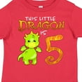 thumbnail image 4 of Inktastic Dragon 5th Birthday Turning Five Boys or Girls Toddler T-Shirt, 4 of 5
