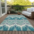 thumbnail image 6 of Addison Rugs Chantille Indoor/Outdoor Transitional Ikat Teal Washable Rectangle Rug, 10' x 14', 6 of 6