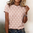 thumbnail image 2 of Womens Oversized Tshirts Casual Short Sleeve Basic Summer Tops for Women Pink L, 2 of 5