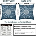 thumbnail image 5 of Blue Daisy Flower Pillow Covers 18x18 Inch Set of 2 Spring Summer Floral Bloom Decorative Throw Pillows Seasonal Cotton Linen Pillow Cases Farmhouse Home Decor for Cushion Couch Sofa Outdoor, 5 of 6