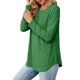 thumbnail image 2 of Blusas de Larga con Cuello Redondo para Mujer, Blusas Holgadas con Botones para Otoño e Invierno 2025. Verde S, 2 of 10