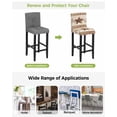 thumbnail image 3 of Farmhouse Texas Star Brown Bar Stool Covers Set of 4, Berry Vintage Wooden Stretch Washable Bar Chair Covers with Backs, Removable Pub Counter Height Chair Cover for Kitchen Dining Room Cafe, 3 of 7