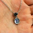 thumbnail image 3 of HOOUN Retro Style Moonstone Crescent Pendant Necklace Charm Ladies Gifts Witch Jewelry-05#Moonstone Flower, 3 of 3