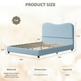 thumbnail image 3 of Huisuilinss Twin Bed Frame With Upholstered Headboard,Full Size Low Profile Platform Bed With Soft Boucle Fabric,Wooden Slats,Noise Free,No Box Spring Needed,Queen Size Bed Frame, 3 of 8