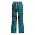 thumbnail image 4 of Edvintorg Womens Pants Casual Halloween Printed Loose Comfy Trouser Elastic Waisted Lightweight Pant with Drawstring Women's Clothes Blue S-2XL, 4 of 8