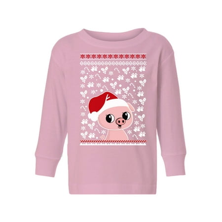 

Awkward Styles Ugly Xmas Long Sleeve Shirt for Girls Boys Pig Christmas Pattern Shirt