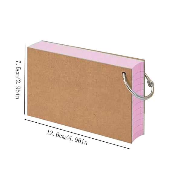 Ruled Index Cards with Metal Ring Smooth Thick Paper No Ink Bleed Notecards for Office Study