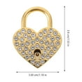 thumbnail image 4 of MasteelfCA 2Pcs Rhinestones Padlock Small Heart Shaped Metal Padlocks Decorative Lock with Keys, 4 of 7