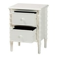 thumbnail image 3 of Baxton Studio Malinda Classic End Table, 2-Drawer, White, 3 of 9