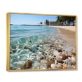 thumbnail image 2 of Designart "Beach Along Seven Miles I" Nautical & Beach Floater Framed Wall Art Living Room, 2 of 7
