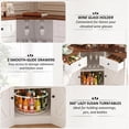 thumbnail image 4 of Homieasy L-Shaped Corner Cabinet, Kitchen Pantry Storage Cabinet with Built-In Outlets & 360° Lazy Susan, Farmhouse Coffee Bar Cabinet,Corner Pantry for Kitchen Dining Living Room,White, 4 of 7
