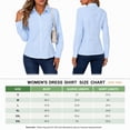 thumbnail image 5 of Womens Button Down Shirts Lapel Long Sleeve Blouses Business Work Shirt Dressy Casual Collared Tops, 5 of 7