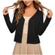thumbnail image 4 of Neewe Women's Long Sleeve Button Down Plain Crew Neck Classic Sweater Knit Cardigan for Wear Everyday, 4 of 5