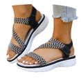 thumbnail image 3 of Lightweight Breathable Platform Sandals with Elastic Straps for Women Casual Fashion Thick Sole Outdoor Comfort, 3 of 9